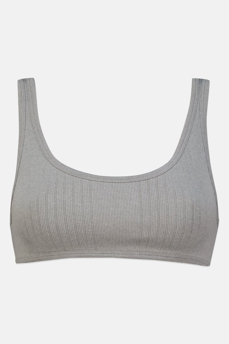 FOREVER 21 Women Seamless Non Padded Bralette, Grey - Image 1