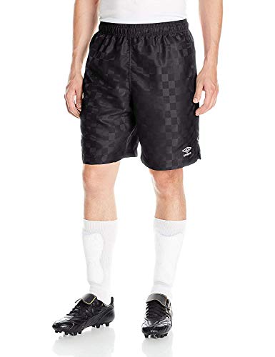 Umbro mens Checkered Short, Black Beauty/White, Small - Image 2