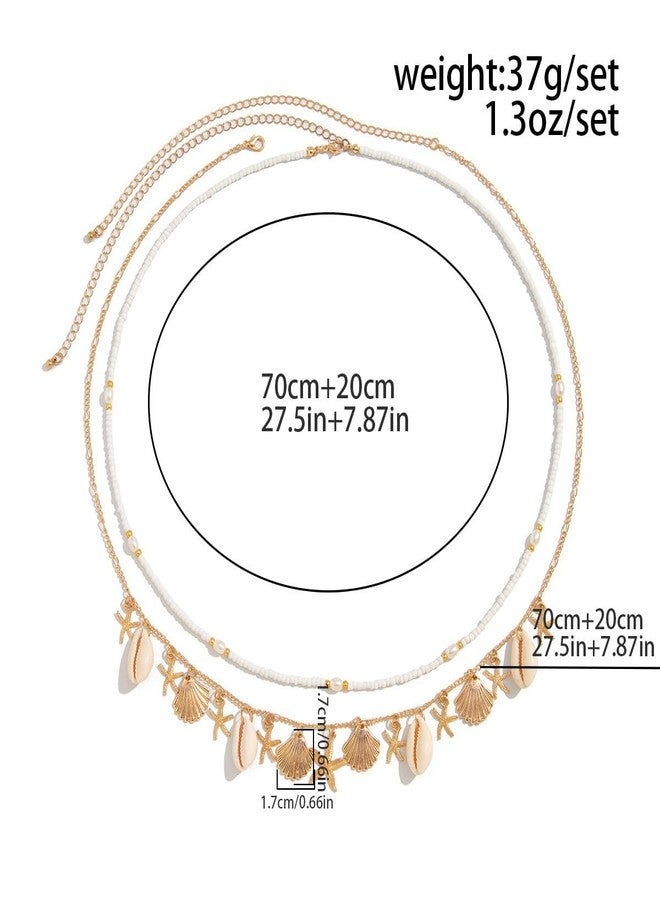 MIFYNN Shell Starfish Waist Chain for Women, Beach Wedding Body Jewelry, Boho Adjustable Belly Chain, Gold Plated Starfish Belly Jewelry, Summer Party Vacation Accessories (Gold1) - Image 5