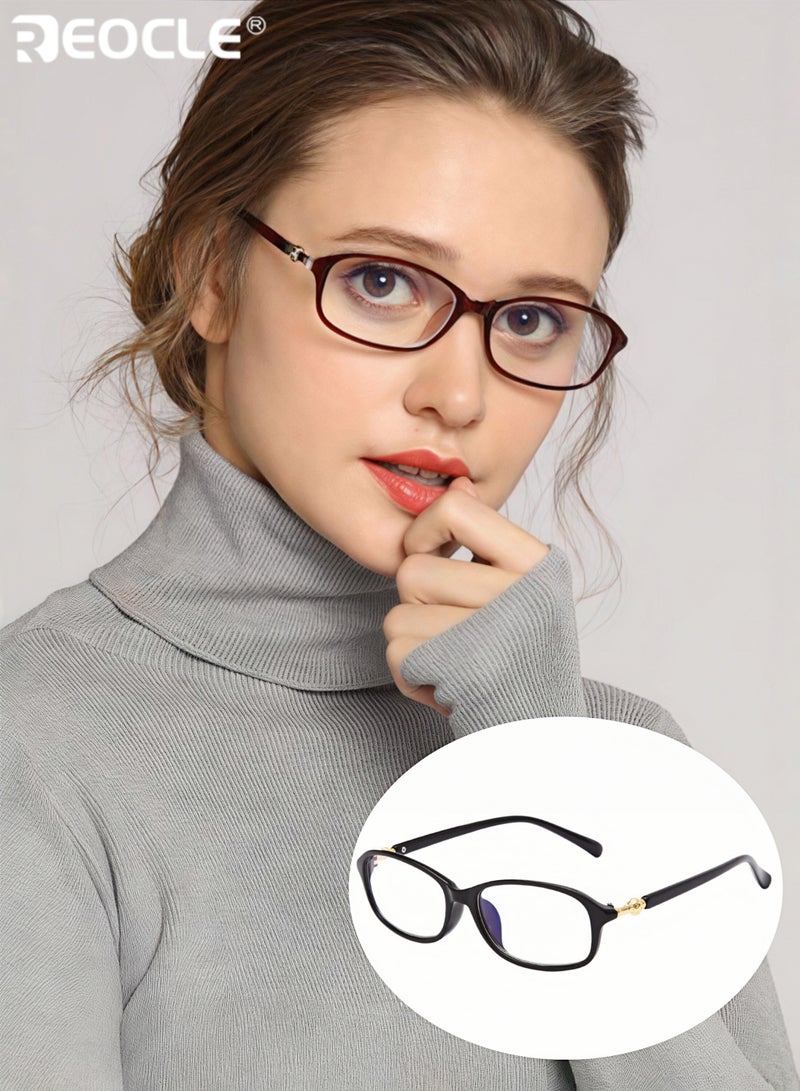 REOCLE Women's Reading Glasses Anti Eyestrain Blue Light Blocking Glasses Lightweight Durable Readers Computer Readers - Image 1