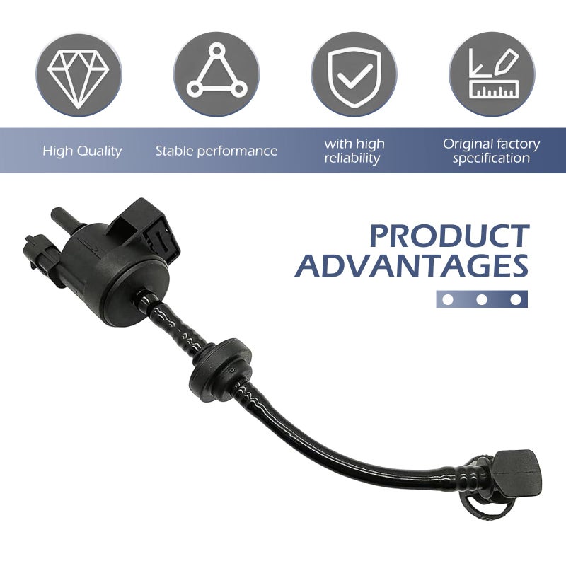 CyperFair Vapor Canister Purge Valve - High Temperature Resistant EVAP Emission Purge Valve Replacement for Chevrolet Cruze, Compatible with 55573017, PV704, 2M1338, 55576071, 0280142 (Black) - Image 5