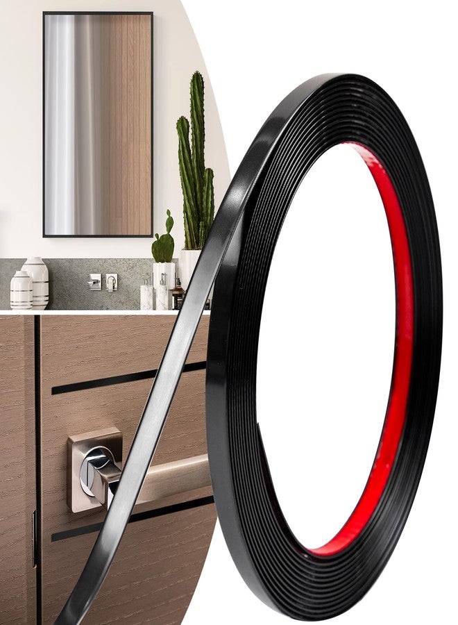 JSIWOTH 20 Ft Peel and Stick Trim, Black Waterproof Molding Trim for Walls Edges, Borders, Window Frames, Backsplash Tiles, Flexible and Self Adhesive Trim - Image 1