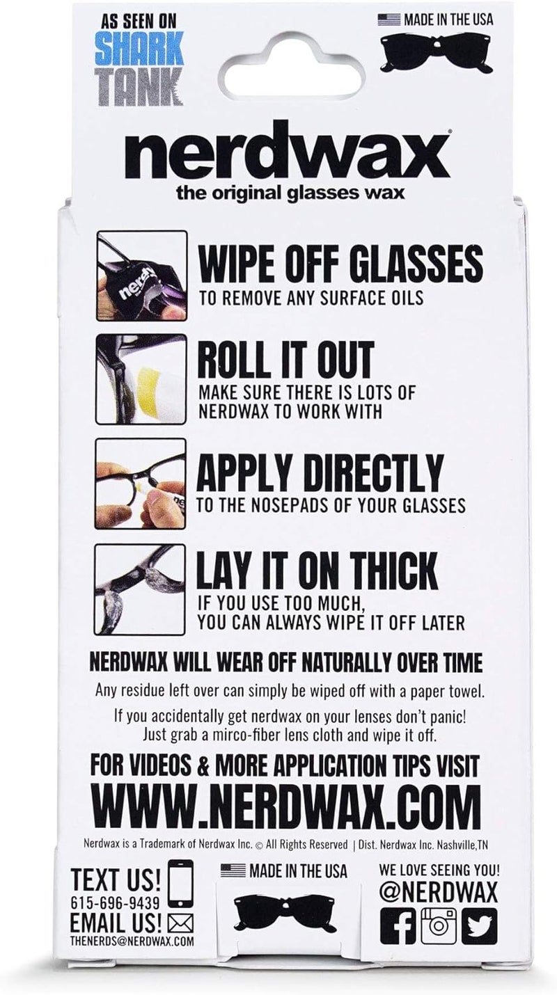Nerdwax Glasses Wax - 4ct Value Pack | Stop Sliding Glasses | Anti-Slip Eyewear Retainer | As Seen on Shark Tank - Image 2