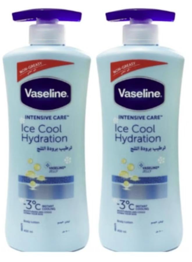 Vaseline 2 packs of Vaseline Body Lotion Ice Cool Moisture - 400ml - Image 1