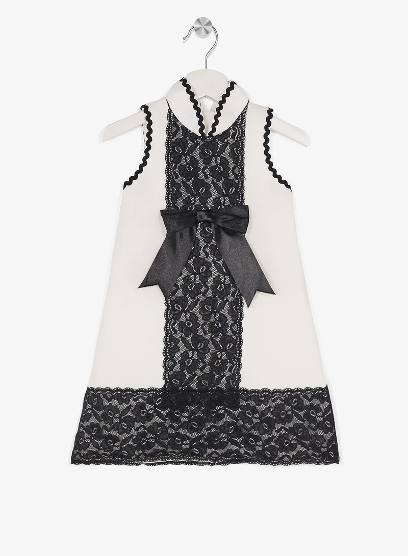 Little Golden Apple Little Lace Trim A-Line Dress