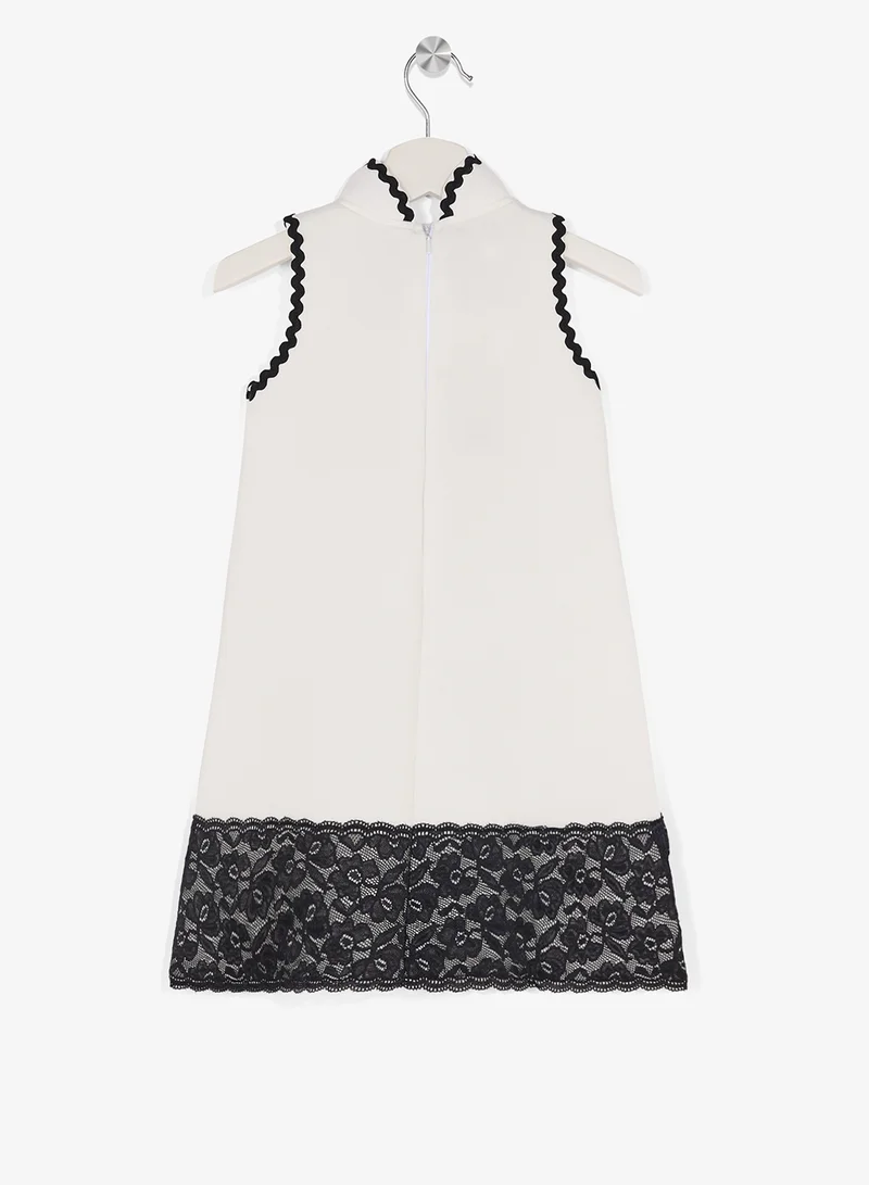 Little Golden Apple Little Lace Trim A-Line Dress