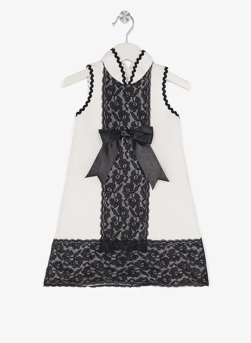 Little Golden Apple Little Lace Trim A-Line Dress