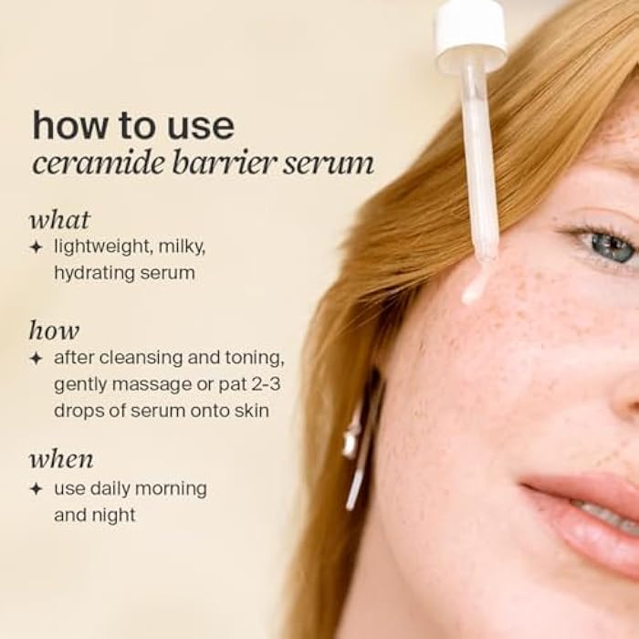 Cocokind Ceramide Barrier Serum, Hydrating Serum to Reduce Dryness, All Skin Types including Sensitive Skin, Fragrance Free, Cruelty Free, 1 fl oz - Image 3