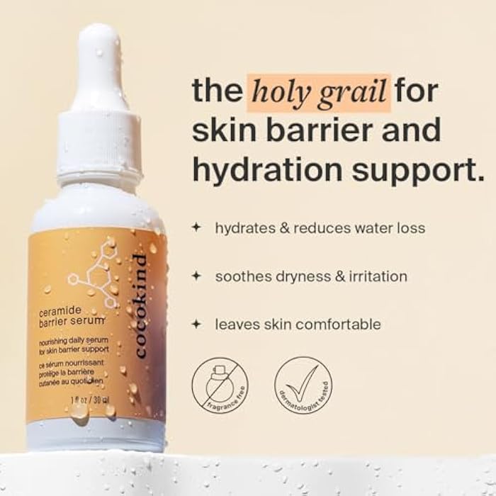 Cocokind Ceramide Barrier Serum, Hydrating Serum to Reduce Dryness, All Skin Types including Sensitive Skin, Fragrance Free, Cruelty Free, 1 fl oz - Image 2