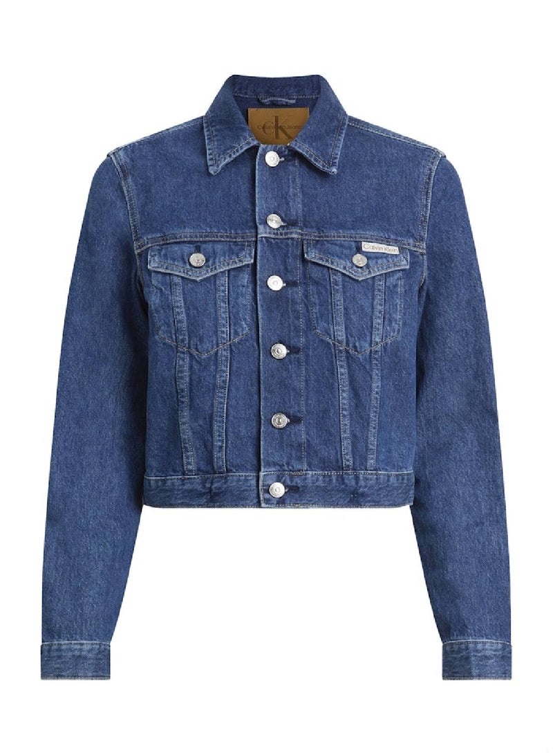 Calvin Klein Jeans 90's Cropped Demin Trucker Jacket  - Image 3
