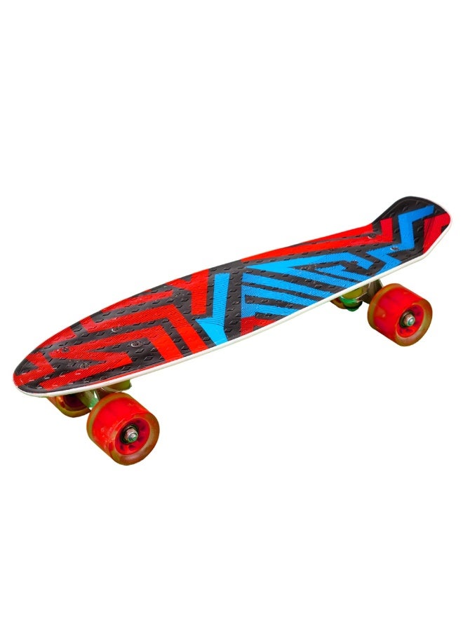 لوح تزلج انماط احمر في ازرق - 214 - Image 1