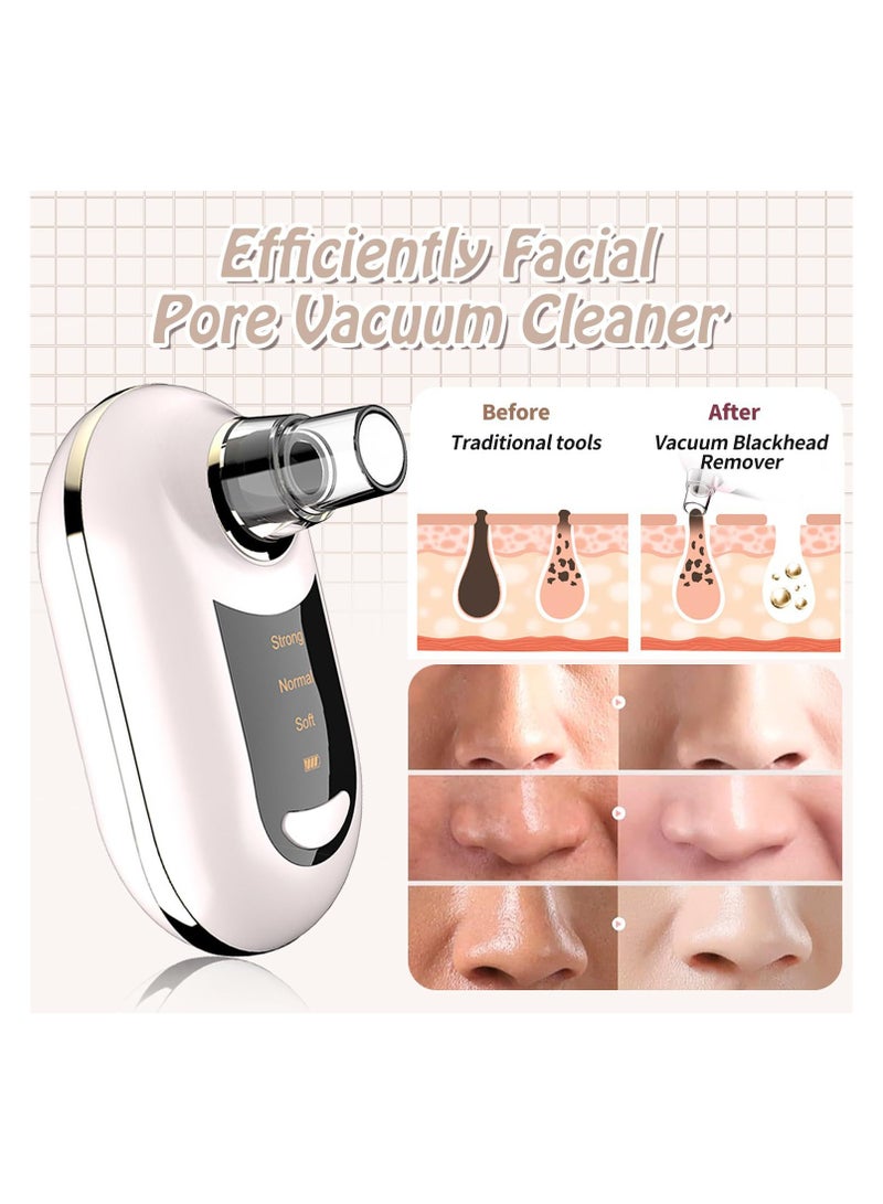 general Vacuum Blackhead Remover, Handheld Blackhead Remover Machine 3 Modes Portable Strong Suction LED Screen with 5 Heads for Nose for Salon - Image 3