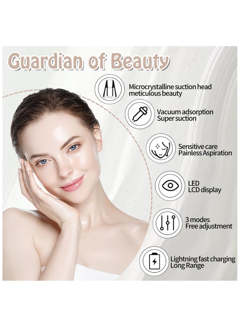 general Vacuum Blackhead Remover, Handheld Blackhead Remover Machine 3 Modes Portable Strong Suction LED Screen with 5 Heads for Nose for Salon - Image 5