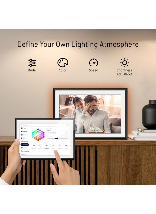 ASIV 32GB Digital Picture Frame 10.1 Inch LED Light Digital Photo Frame with 1280 * 800 IPS Full HD Touchscreen, WiFi Smart Frame Share Photos and Videos via AiMOR App for Anywhere  - Image 4