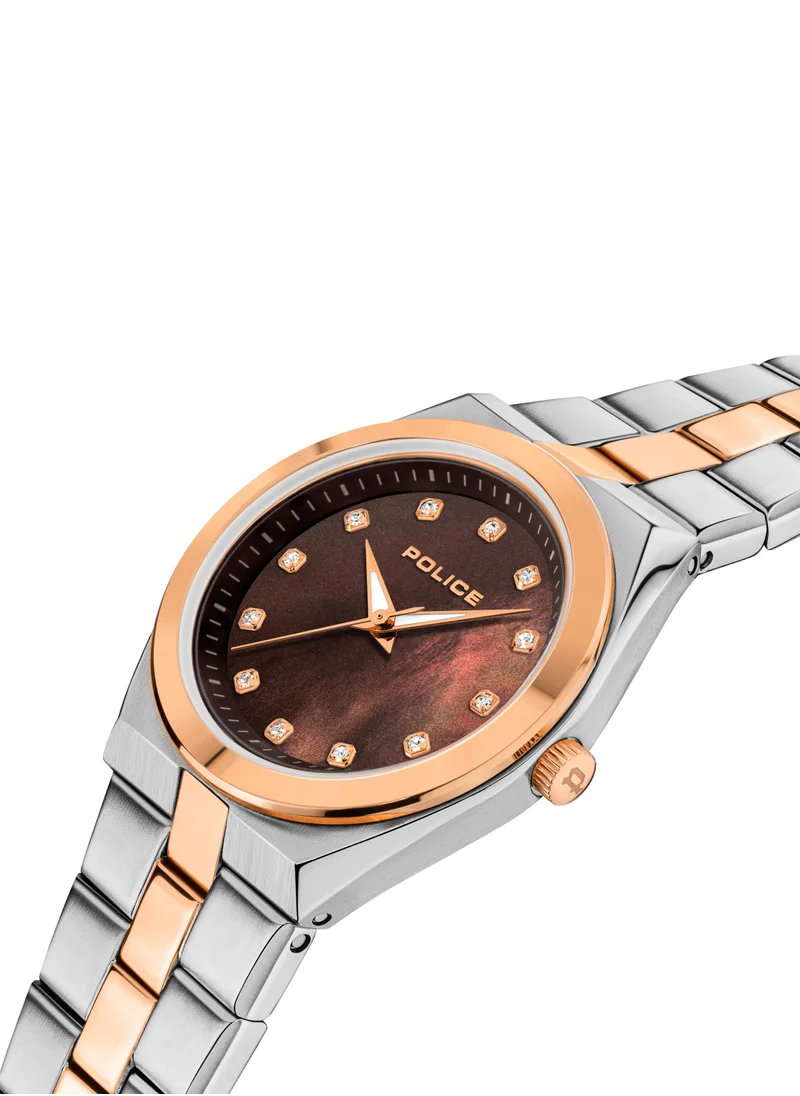 POLICE Vogue 32mm Women's Analog Watch with Two-tone Stainless Steel Bracelet