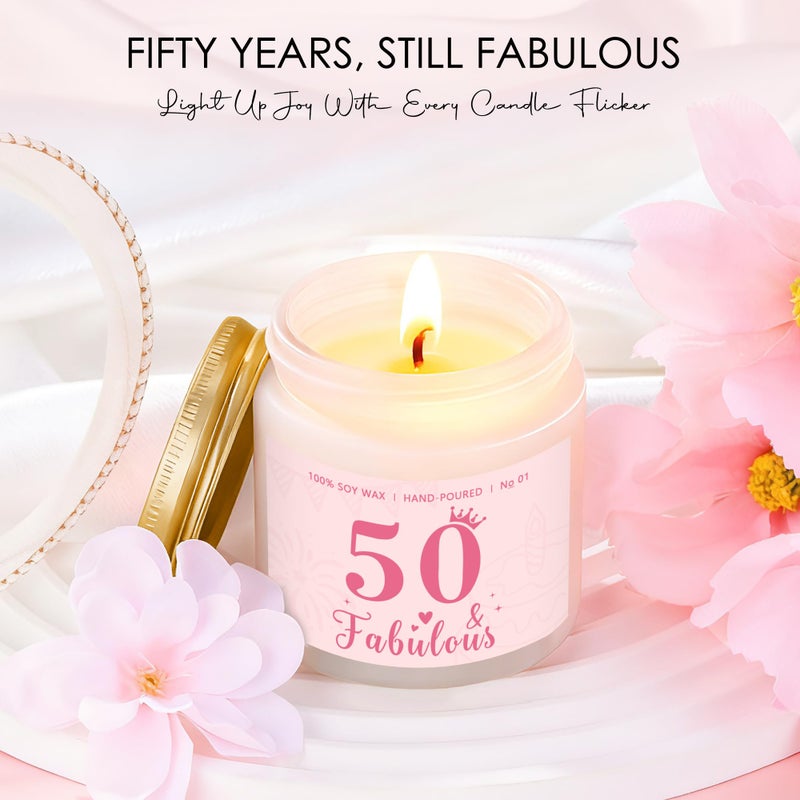 Saineron 50th Birthday Gifts for Her Cool 50 Year Old Birthday Gifts for Woman Vintage 1976 Gift Ideas for Women Unique 50 and Fabulous Gift for Her Turning 50 Present for Females Mom Sister Friend Wife - Image 4