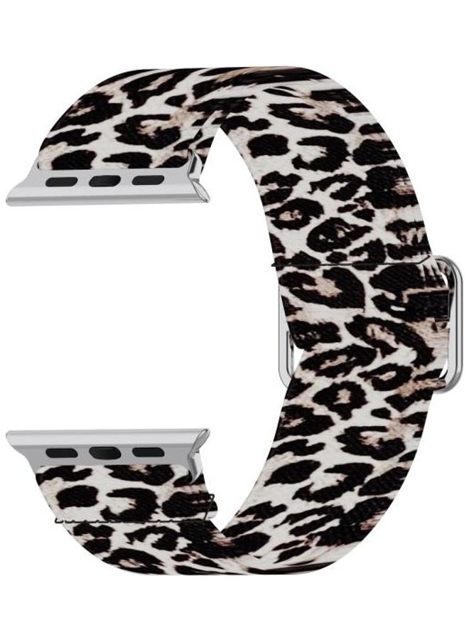 NIBEMINENT Ethnic Replacement Watchband for Apple Watch Series 1/2/3/4/5/6/7/SE 42/44/45mm Leopard - Image 1