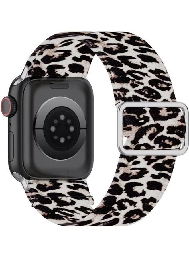 NIBEMINENT Ethnic Replacement Watchband for Apple Watch Series 1/2/3/4/5/6/7/SE 42/44/45mm Leopard - Image 3