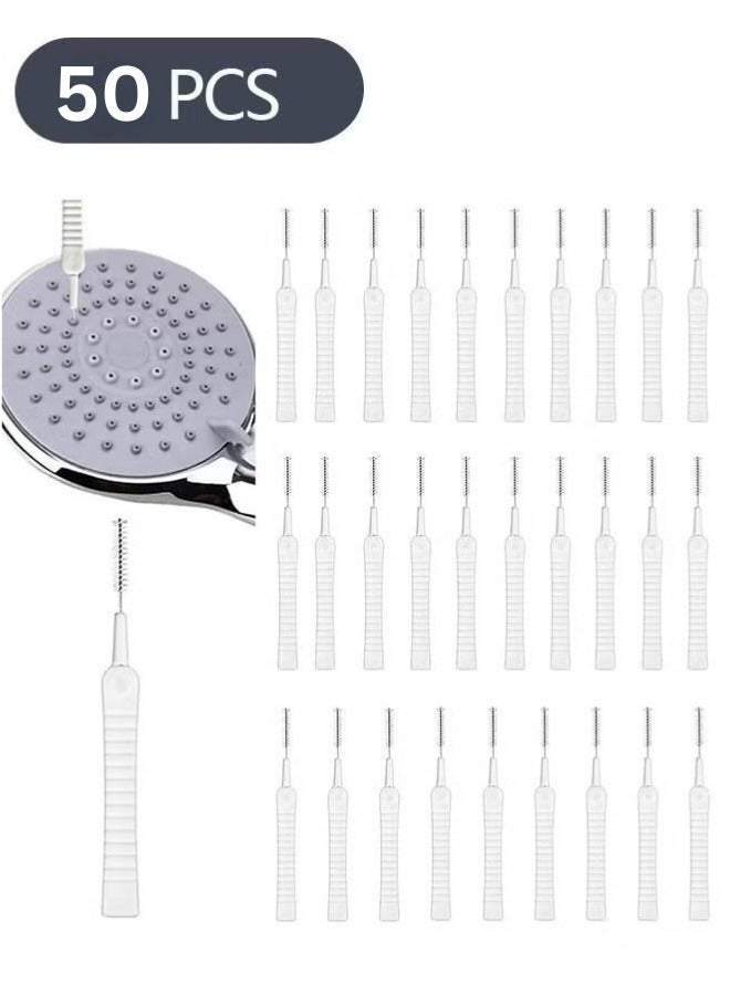 50Piece Shower Nozzle Cleaning Brush, Anti Clogging Nylon Cleaning Brush, Gap Hole Cleaning Brush for Bathroom Shower Cleaning Tool  - Image 1