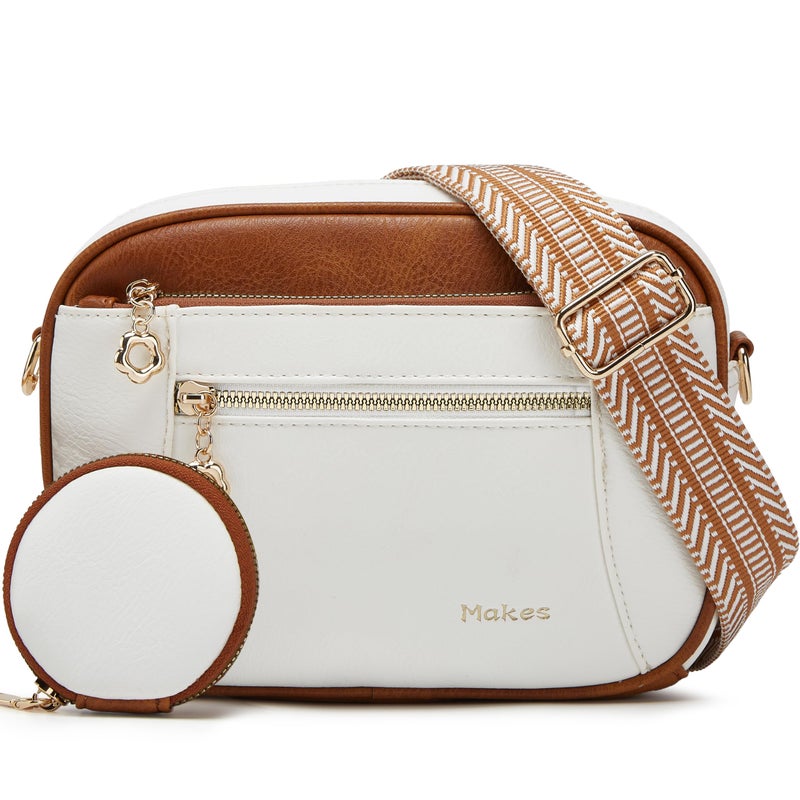 Makes Crossbody Bags for Women Small Purse Trendy Vegan Leather with Adjustable Shoulder Straps 2 Pieces Gift for Mother Wife Mom - Image 1