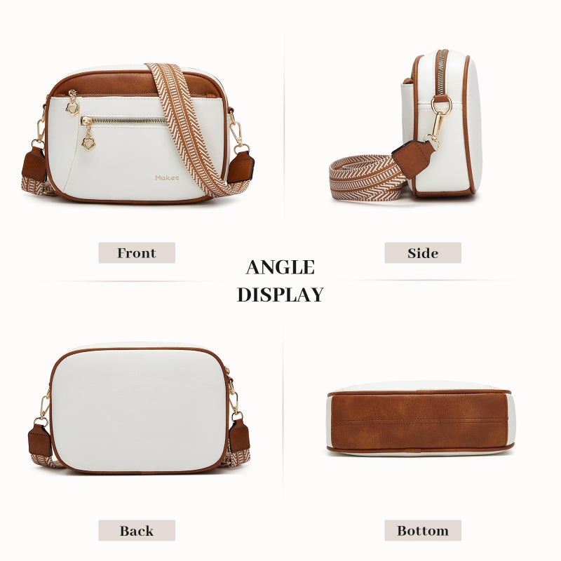 Makes Crossbody Bags for Women Small Purse Trendy Vegan Leather with Adjustable Shoulder Straps 2 Pieces Gift for Mother Wife Mom - Image 4