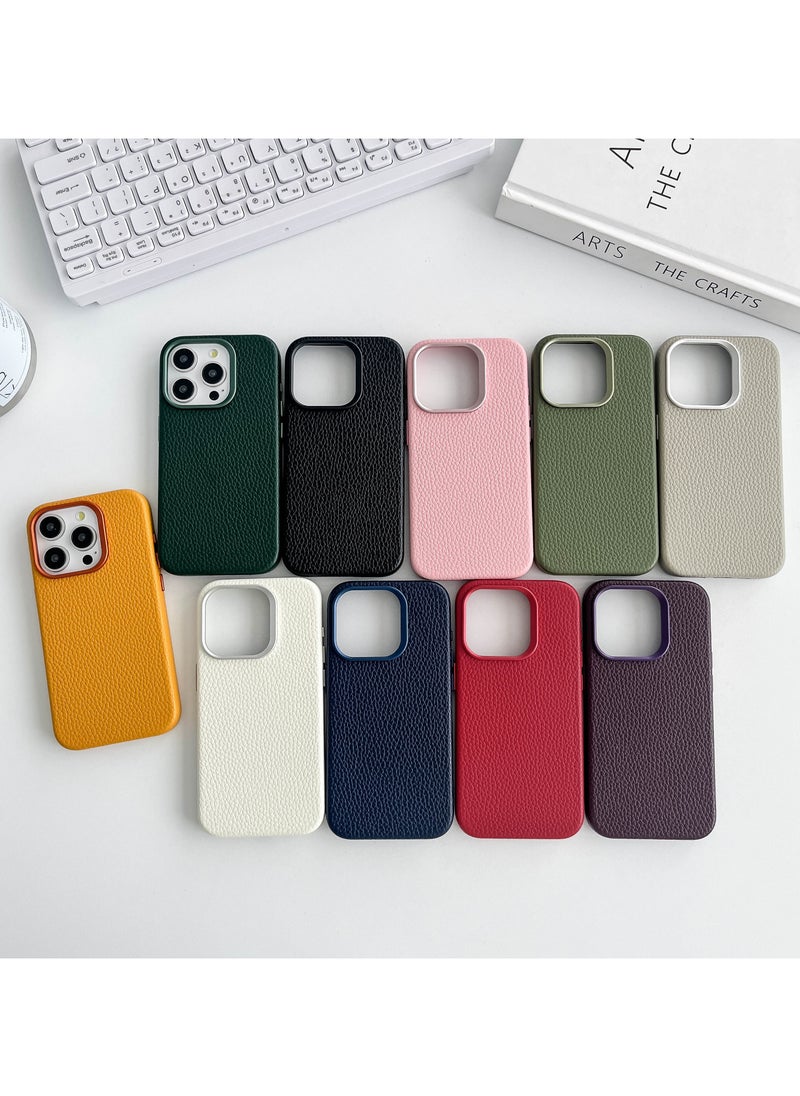 Charome - Charome CA14 Luxurious Lychee Pattern MagSafe-Compatible iPhone 16 Pro / Max Case with Enhanced Grip and Durable Protection Stylish Design, Anti-Scratch, Wireless Charging Compatible - Image 1