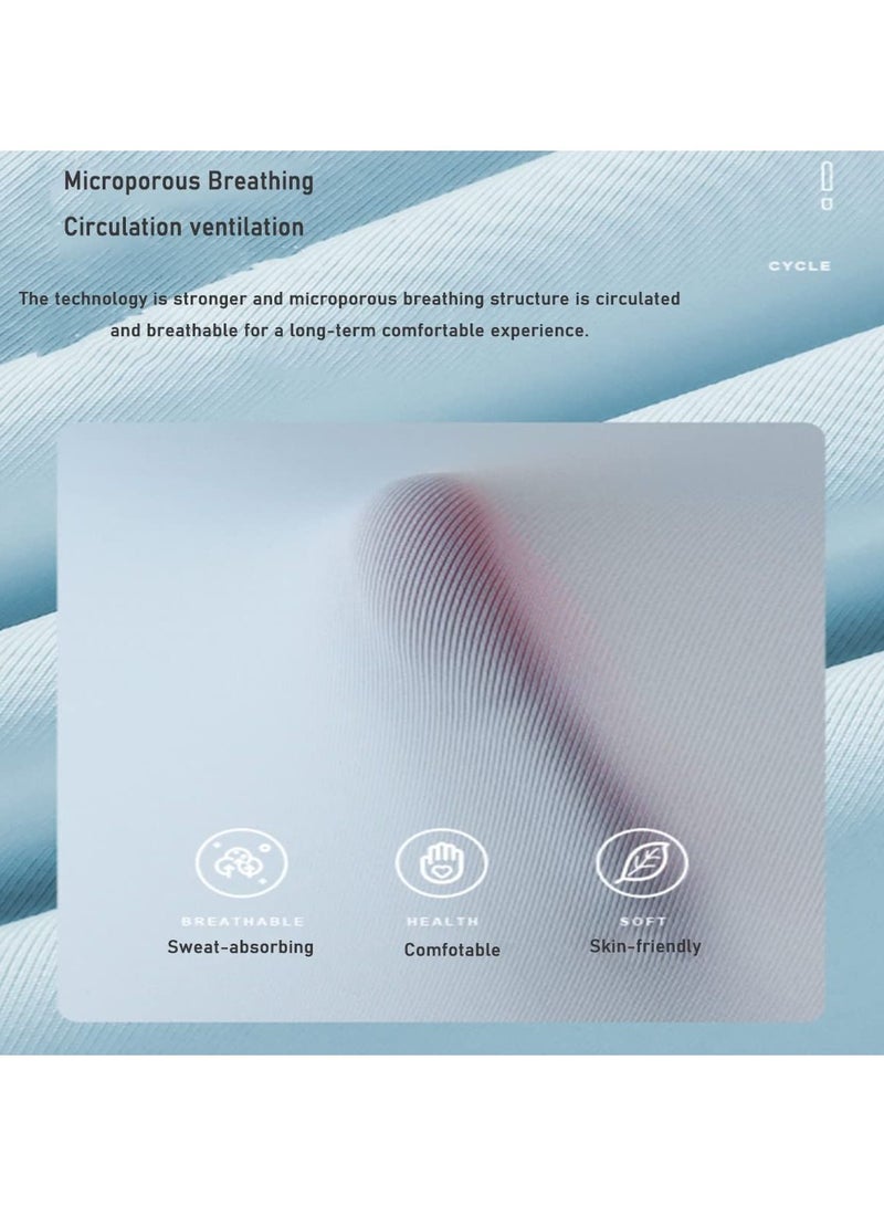 Golovejoy 1Pair Short Anti-slip Fashionable Sun Screen Gloves UPF50+UV Dust Sun Protection Summer Gloves for Driving Riding outdoor activites(Blue) - Image 5