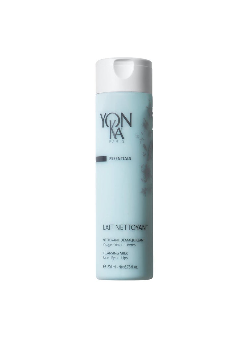 Yonka YON-KA LAIT NETTOYANT - Delicate Cleansing Milk for Dry or Mature Skin Types To Remove Eye and Face Makeup (6.6 Ounce / 200 Milliliter) - Image 1