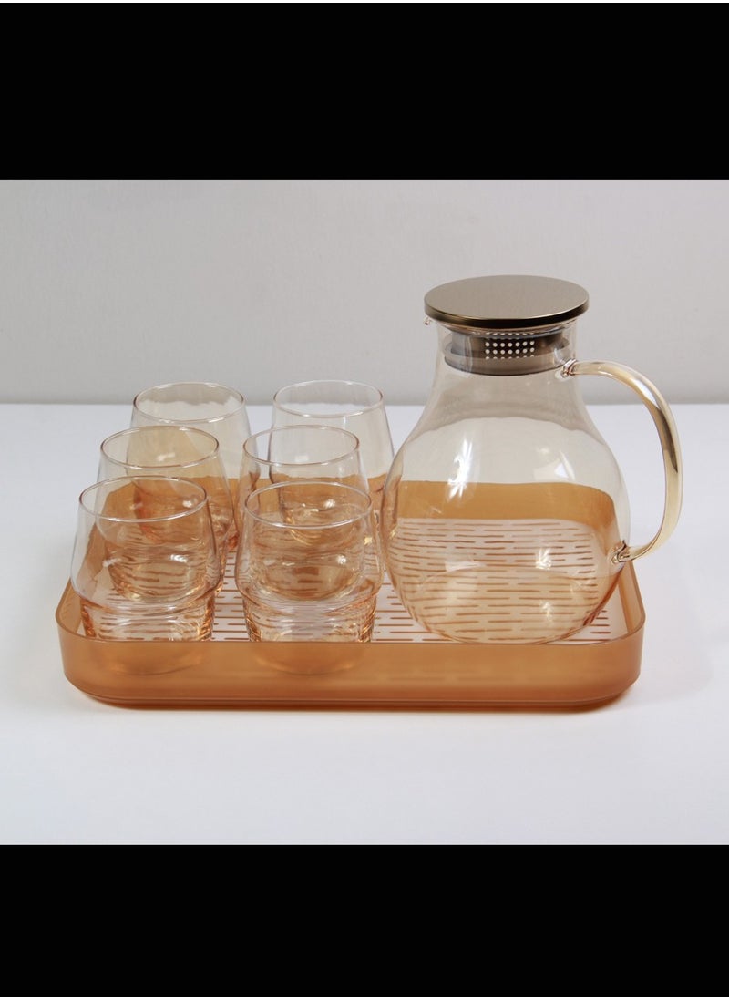 Generic - Juice Drink Jug Set with Cups and serving tray - Image 1