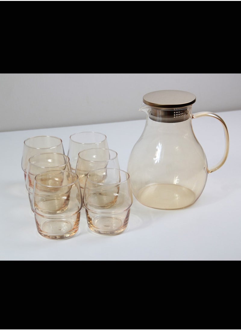 Generic - Juice Drink Jug Set with Cups and serving tray - Image 1