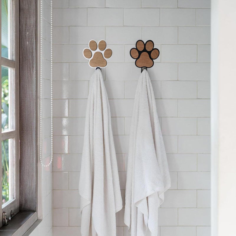 Modern White Wooden Animal Wall Hook For Hanging Robes Scarves Accessories Pet Lover Gift Home Decoration - Image 3