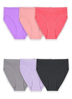 FRUIT OF THE LOOM Fruit of the Loom Women's 360 Underwear, High Performance Stretch for Effortless Comfort, Available in Plus Size, Cotton Blend-Bikini-6 Pack-Colors May Vary, 8  - Image 4