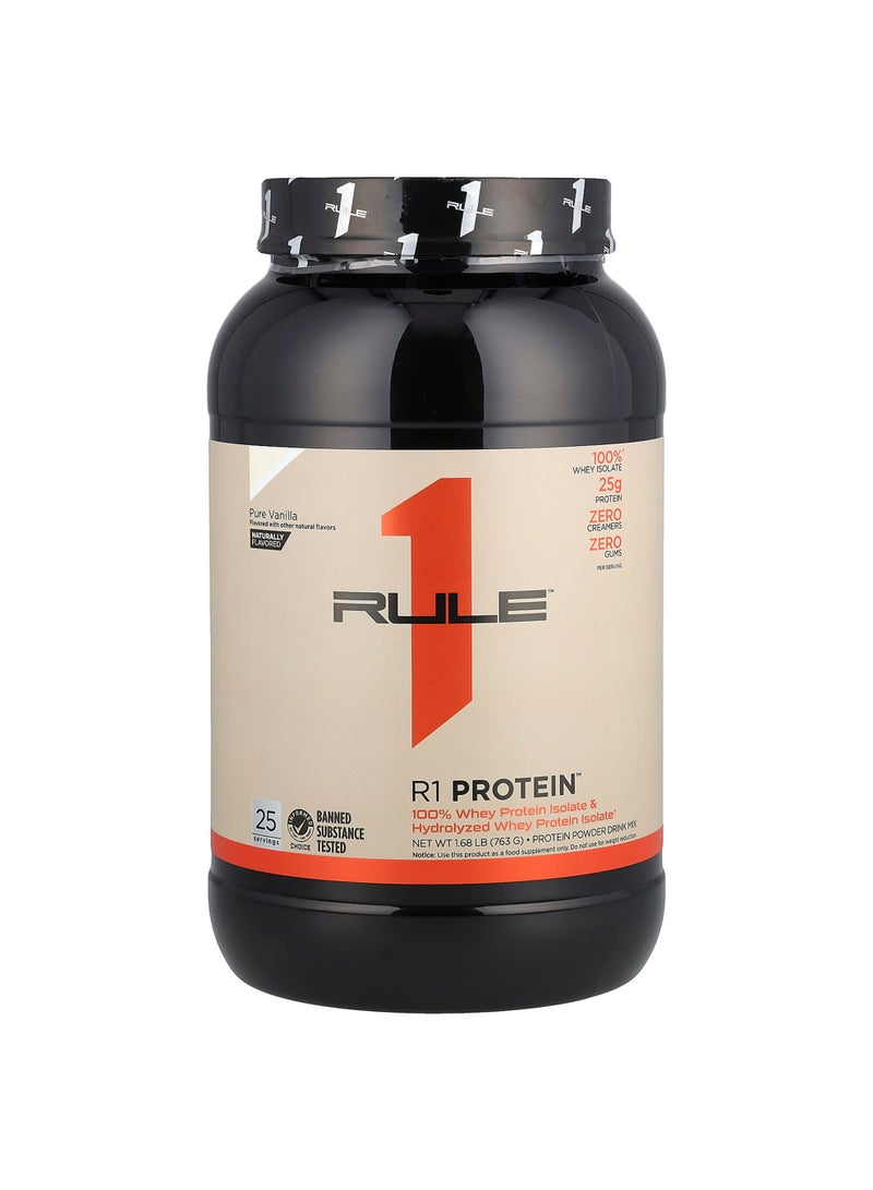 R1 Protein Powder Drink Mix, Pure Vanilla, 1.68 lb (763 g)