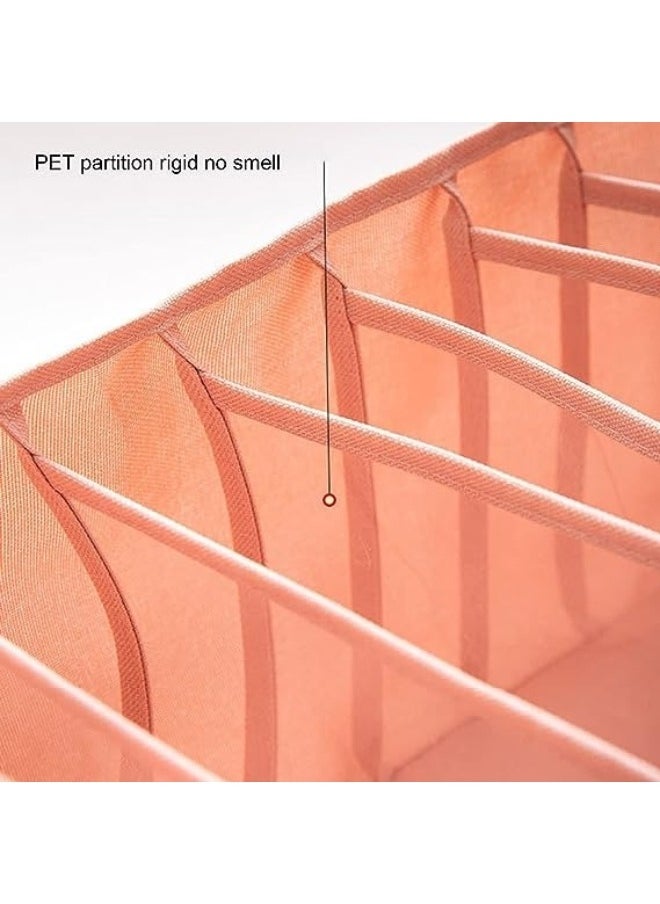 Generic - 3 pieces of clothes organizer. A divided fabric drawer organizer consisting of 3 different sizes. The small size is 35*24 cm, 7 boxes. The medium size is 44*25 cm, 7 boxes. The large size is 44*30 cm, - Image 1