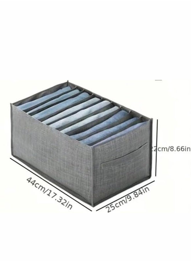 Generic - 3 pieces of clothes organizer. A divided fabric drawer organizer consisting of 3 different sizes. The small size is 35*24 cm, 7 boxes. The medium size is 44*25 cm, 7 boxes. The large size is 44*30 cm, - Image 1
