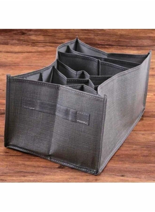 Generic - 3 pieces of clothes organizer. A divided fabric drawer organizer consisting of 3 different sizes. The small size is 35*24 cm, 7 boxes. The medium size is 44*25 cm, 7 boxes. The large size is 44*30 cm, - Image 1