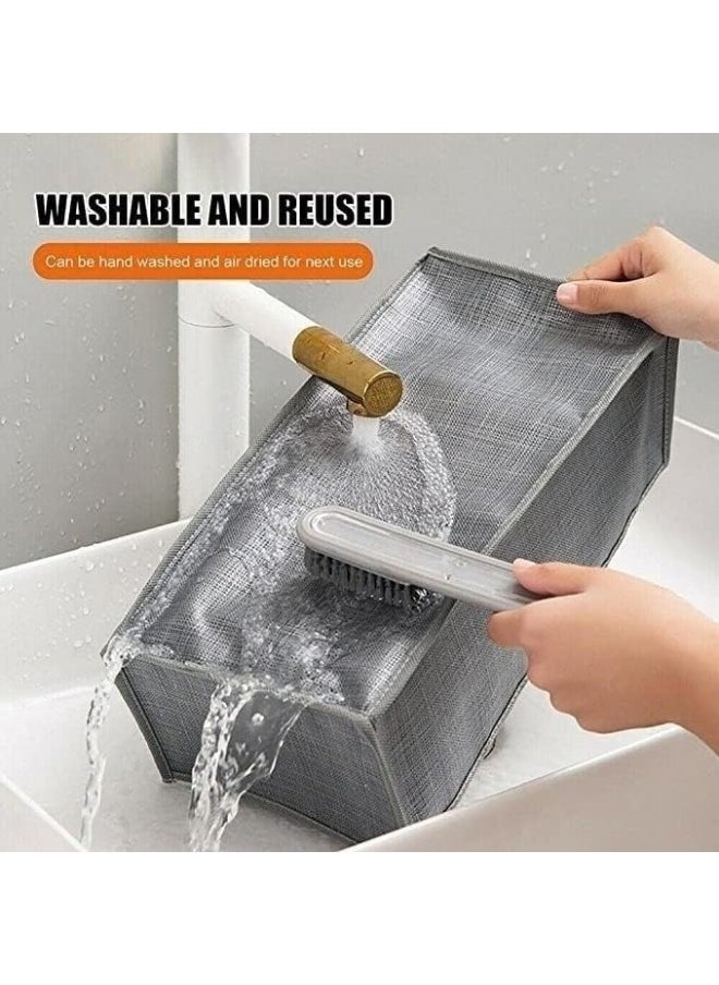 Generic - 3 pieces of clothes organizer. A divided fabric drawer organizer consisting of 3 different sizes. The small size is 35*24 cm, 7 boxes. The medium size is 44*25 cm, 7 boxes. The large size is 44*30 cm, - Image 1