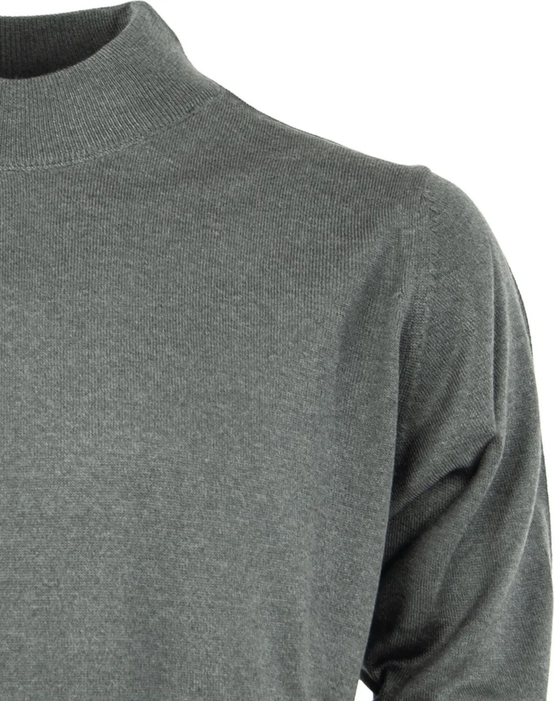 اوبلاند Men's Seasonal Wool Knitted Classic Half Turtleneck Sweater Dense Knitted Comfortable Cut Full Pattern