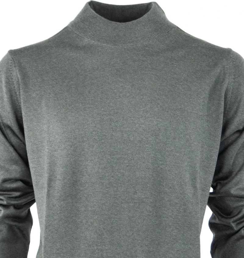 اوبلاند Men's Seasonal Wool Knitted Classic Half Turtleneck Sweater Dense Knitted Comfortable Cut Full Pattern
