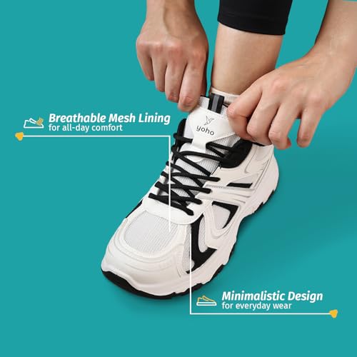 YOHO Tempo Chunky Sneakers for Women|Stylish & Lightweight Casual Sports Shoes for Woman/Girls |Walking, Running, Gym & Everyday Use -0705 | Ash Mist - UK 7 - Image 3