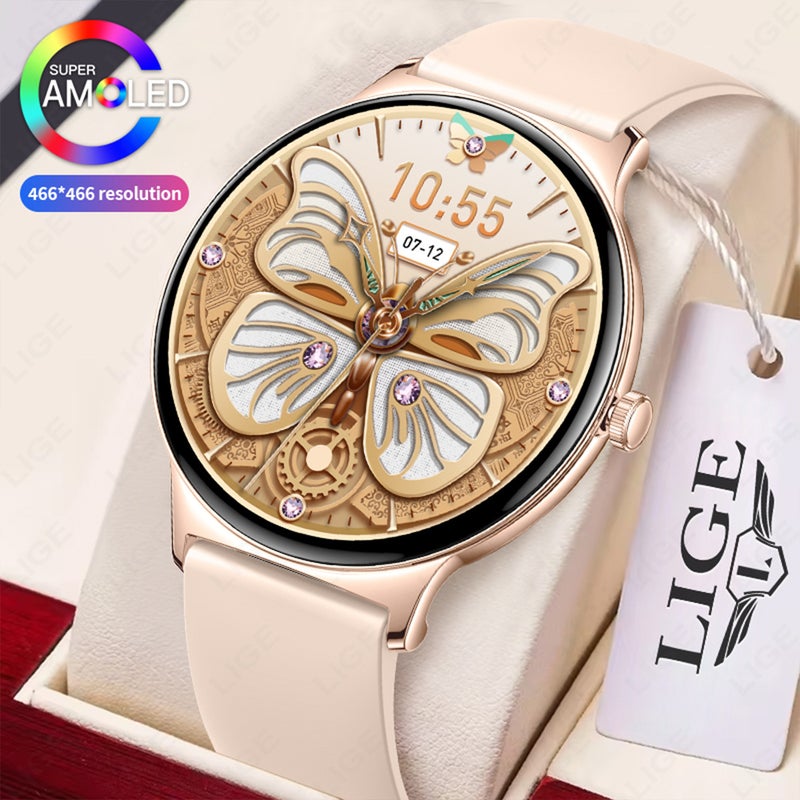New Women'S Smart Watch Heart Rate Blood Oxygen Bluetooth Call Voice Assistant Heart Rate Pedometer Sports Watch V89 - Image 2