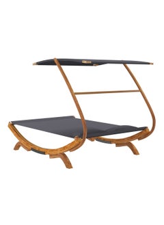 vidaxl Modern Stylish Outdoor Lounge Bed with Canopy 165x203x138 cm Solid Bent Wood Anthracite  - Image 5