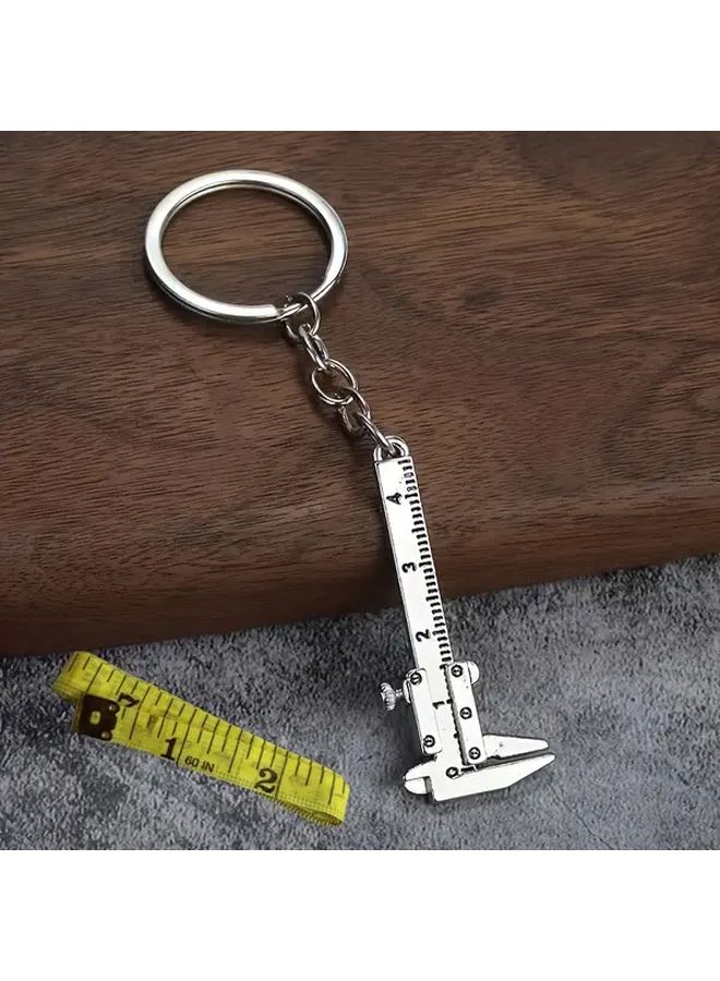 Golden Mini Caliper Tool 2pcs Portable Keychain Alloy Vernier Measuring Ruler 0 1500mm - Image 3