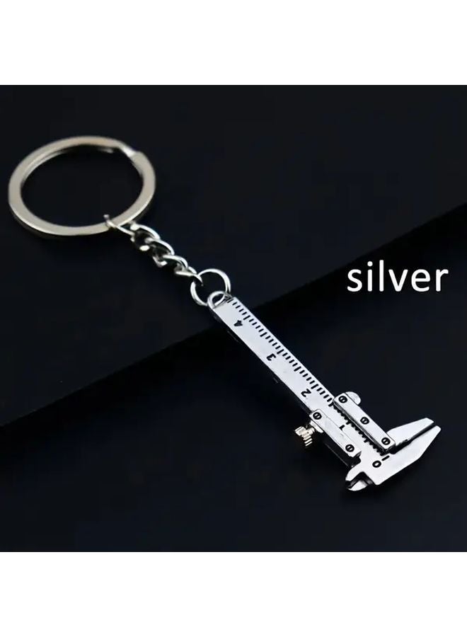 Golden Mini Caliper Tool 2pcs Portable Keychain Alloy Vernier Measuring Ruler 0 1500mm - Image 5