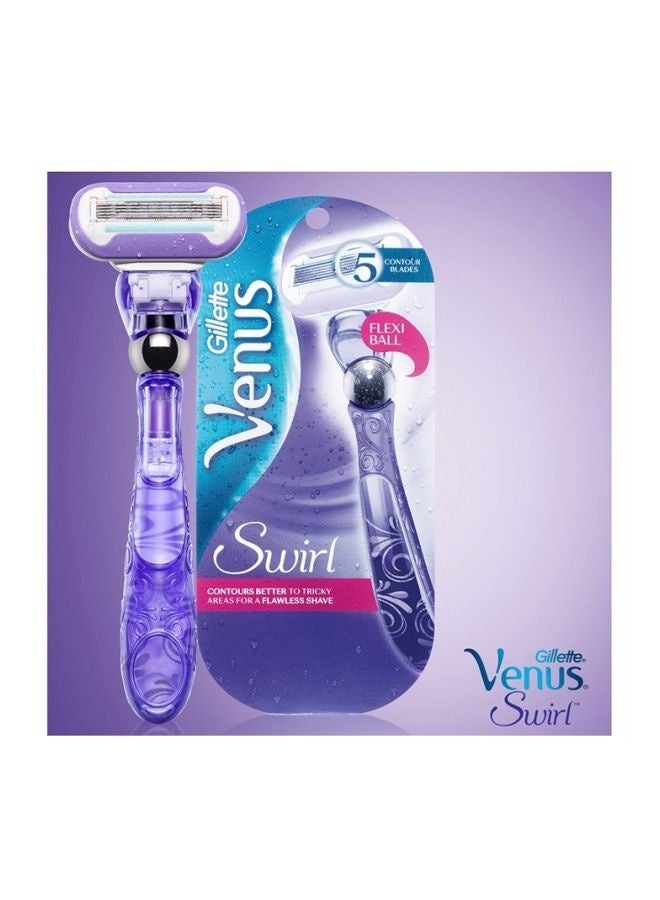 Gillette Venus Swirl Razor, 5 Blades, Pack Of 4