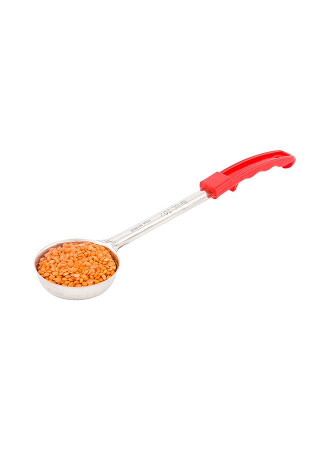Restaurantware Met Lux 2 Ounce Portion Ladle, 1 With Red Handle Portion Serving Spoon - Does Not Corrode, Dishwashable, Stainless Steel Portion Control Serving Utensil, Multipurpose - Image 4