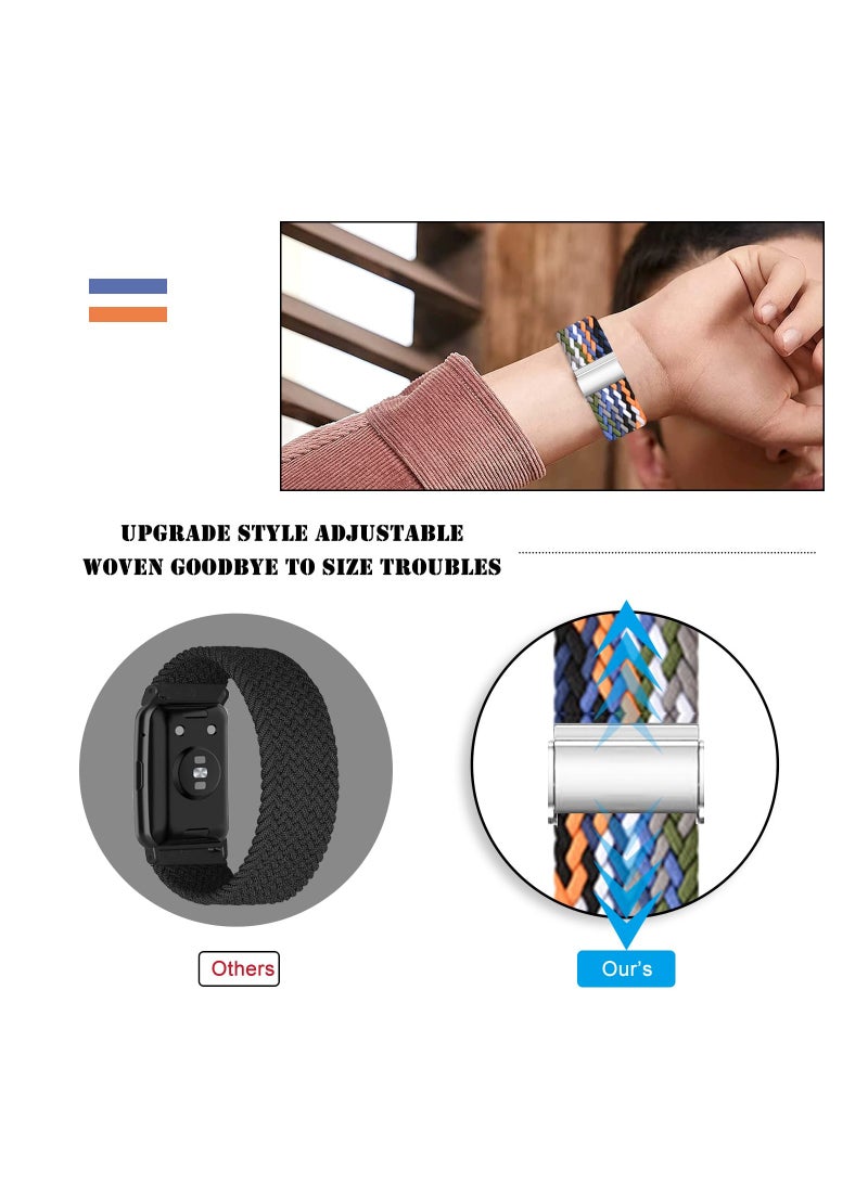 KASTWAVE Braided Strap Compatible with Xiaomi Smart Band 8, Breathable Stretchable Elastic Sport Strap Replacement Band for Women Men Children - Image 4