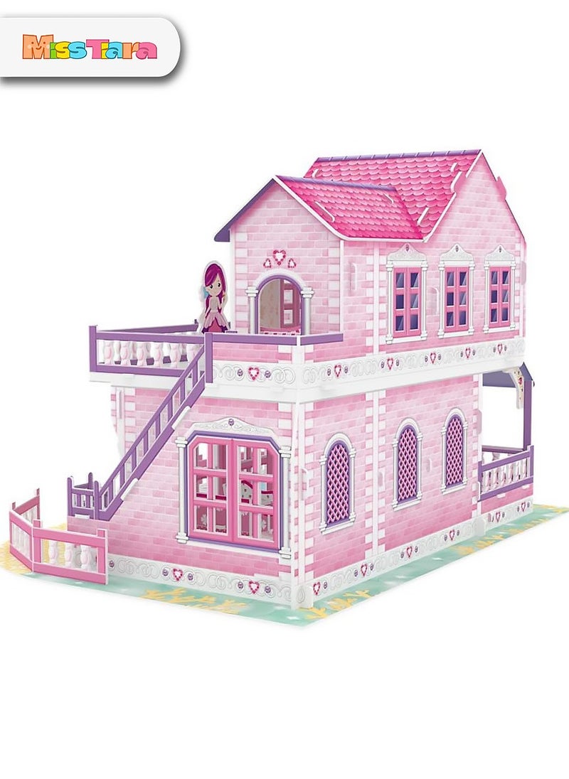 MissTiara Assembled Building Block Model, Dollhouse Toys Castle Family Diy Cottage Early Education Children Intelligence Assembling Model 3D Stereo Puzzle Toy  - Image 5