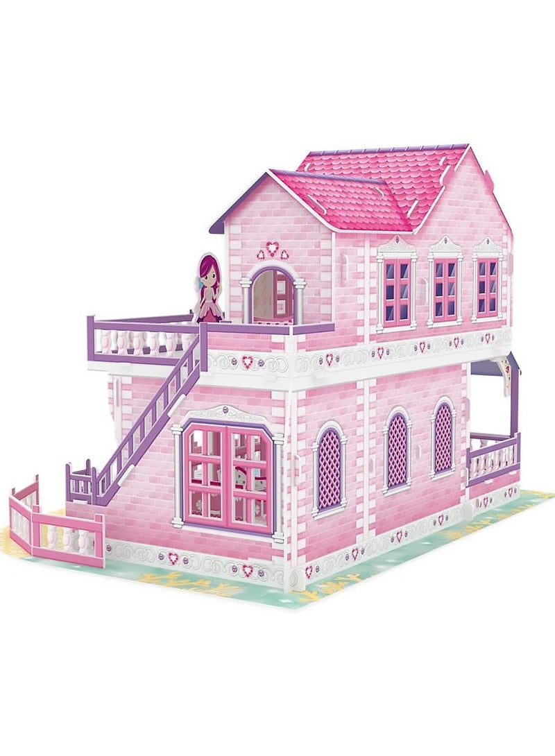 Assembled Building Block Model, Dollhouse Toys Castle Family Diy Cottage Early Education Children Intelligence Assembling Model 3D Stereo Puzzle Toy - Image 5