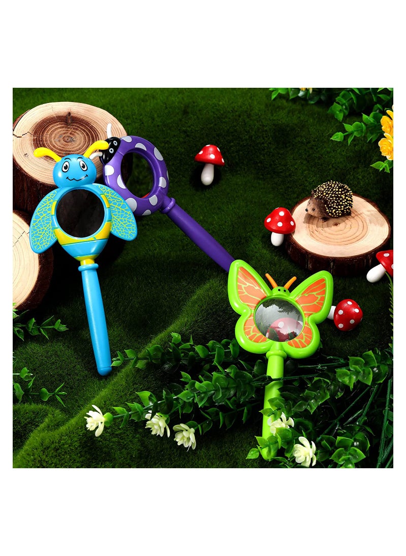 KASTWAVE - Magnifying Glass for Kids Insect Magnifying Glass Toy Handheld Magnifier with Shatterproof Lens Butterfly Bee Ladybug Handheld Magnifier for Boys and Girls Gift 3PCS - Image 1